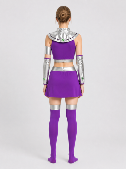 Teen Titans Starfire Cosplay Costume for Halloween back view