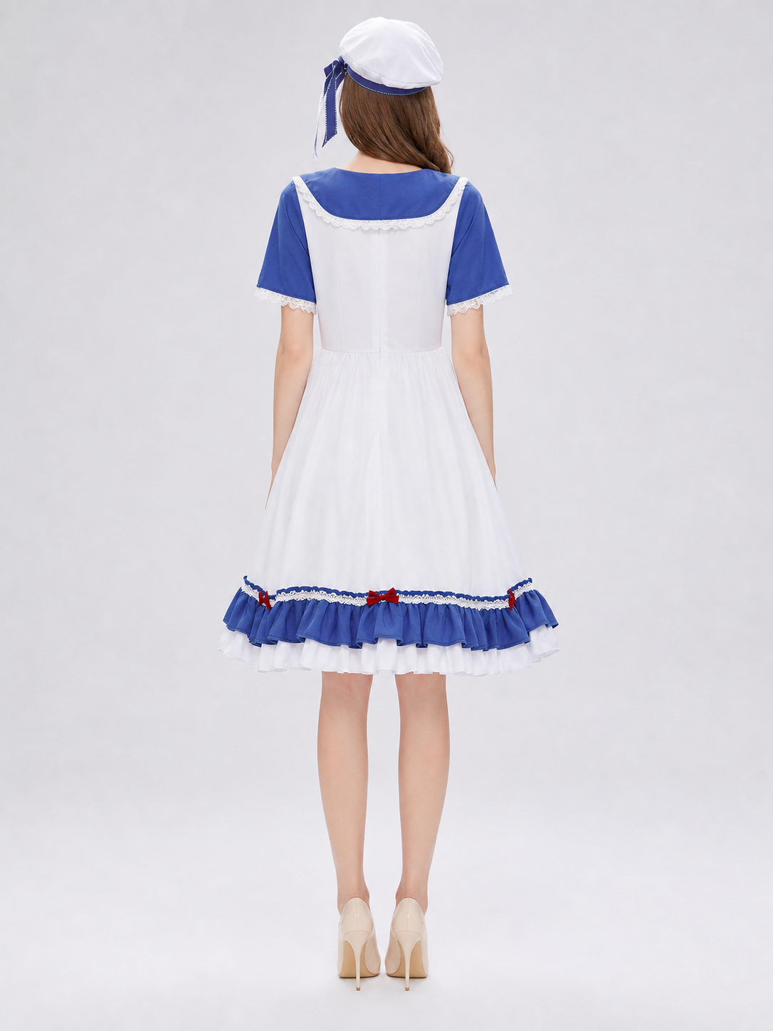 Cosplay Dress Costume with a Bow and Ruffles