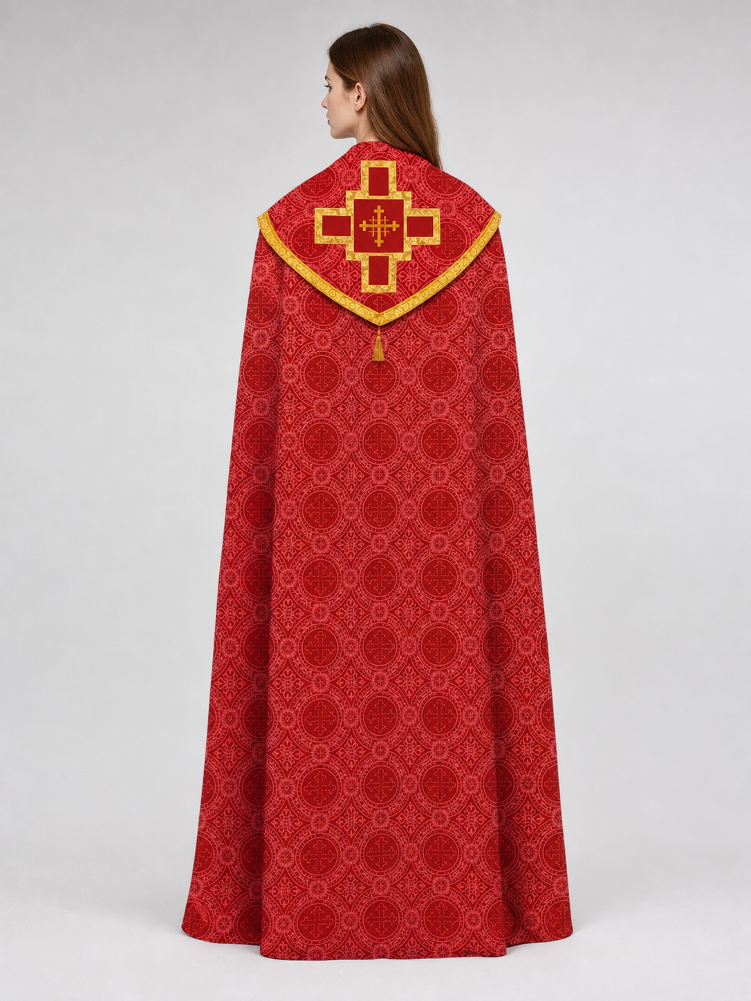 Ritual Cape with Crosses and Gold Trim