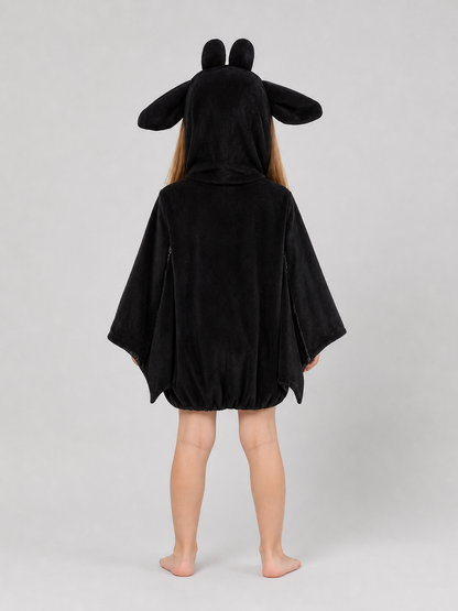 Bat Costume Jumpsuit with Hood and Wings