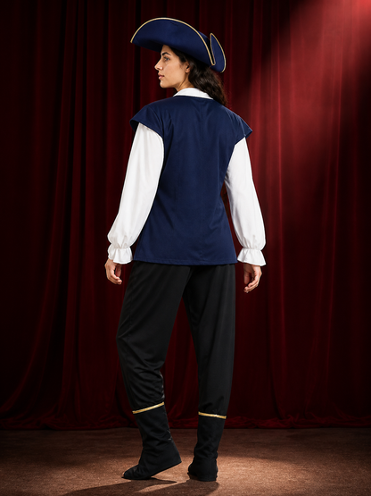Caribbean-Style Pirate Costume for Carnival and Cosplay back view