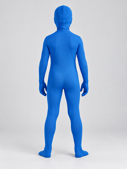 Blue Camouflage Jumpsuit Costume with Mask Hood