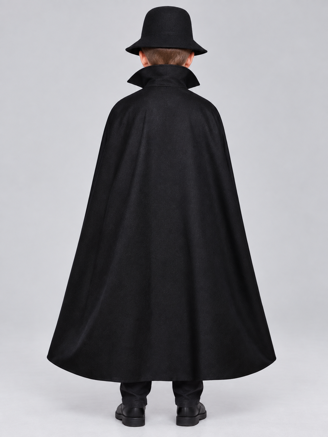 Carnival Cape with Black Hat and Gold Trim