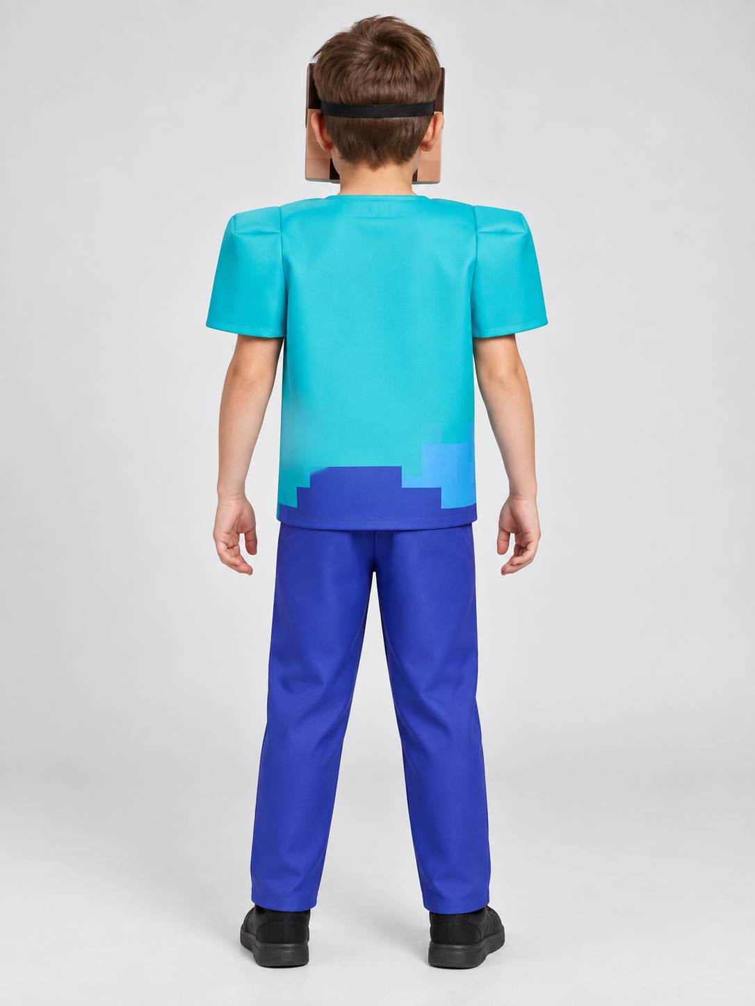 Pixel-Style Carnival Costume with Mask