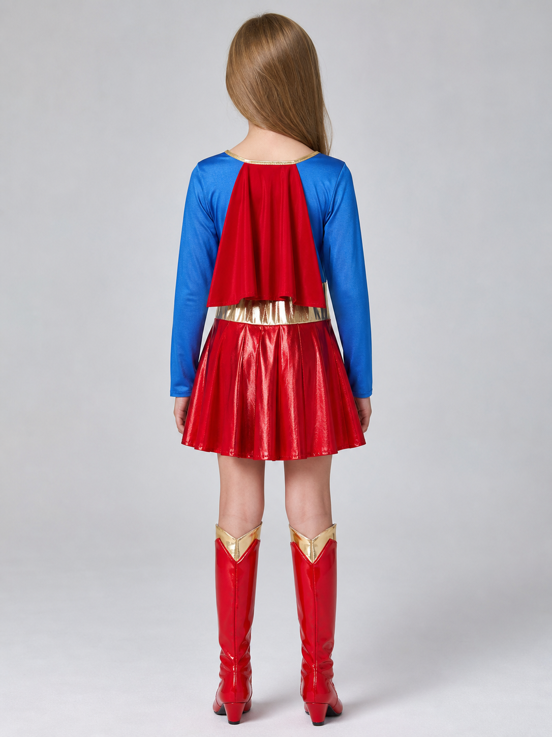 Superman Costume with Dress and Red Boots
