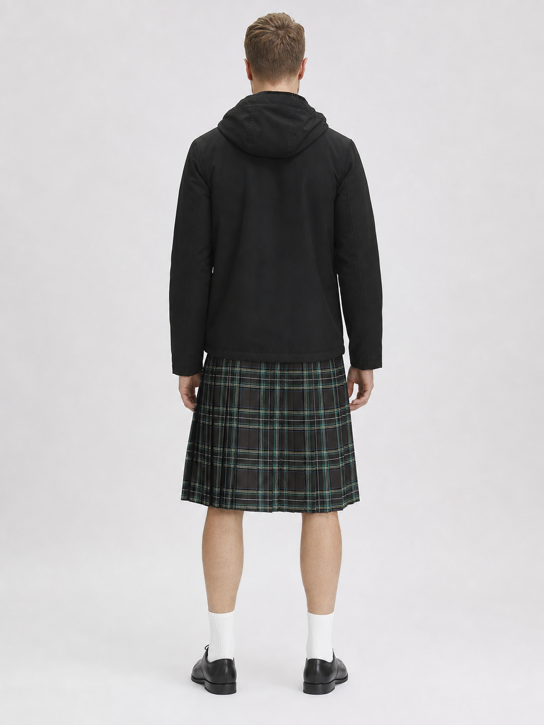 Pleated Scottish Plaid Skirt