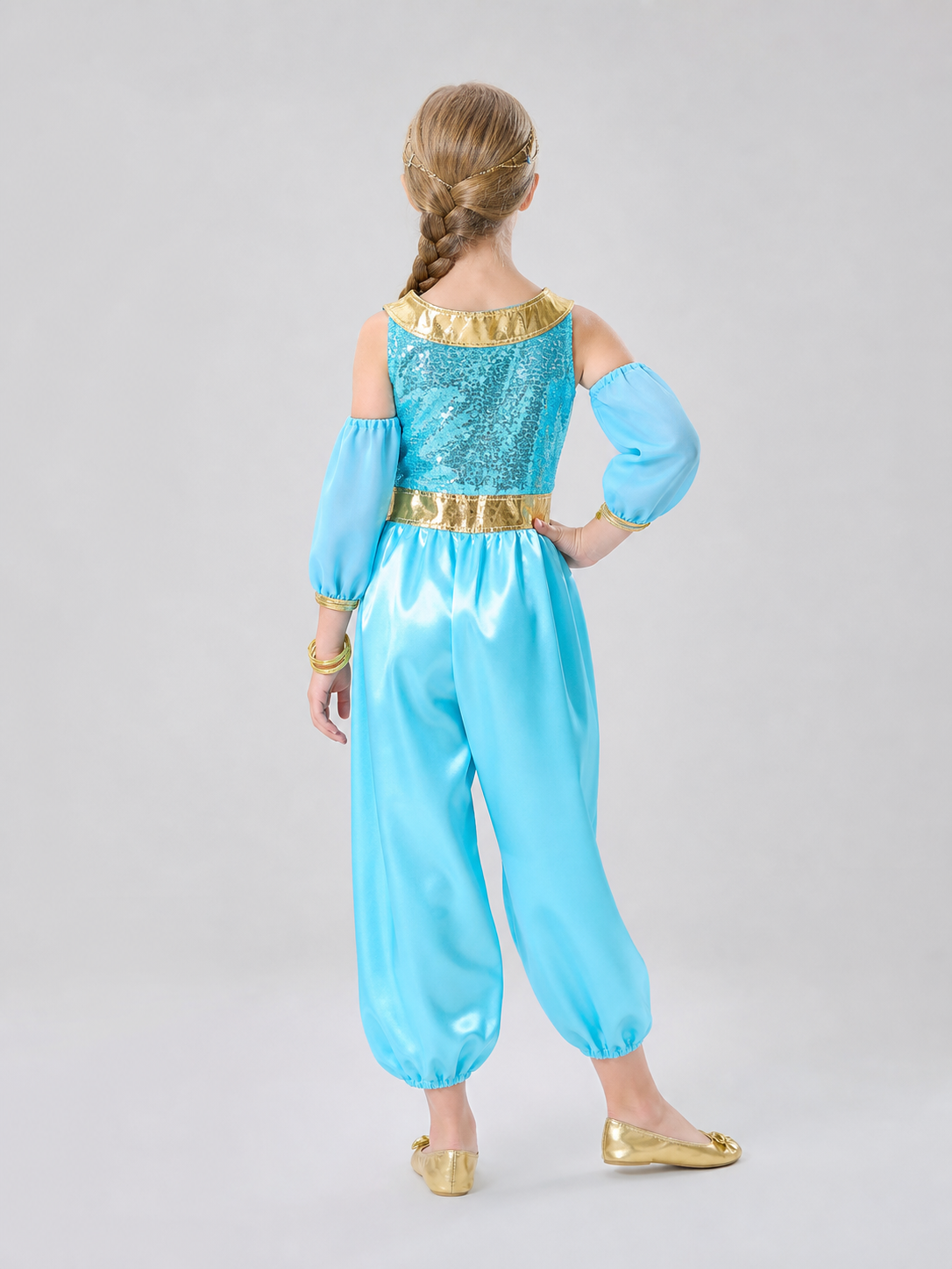 Arabian-style costume with veil and belt