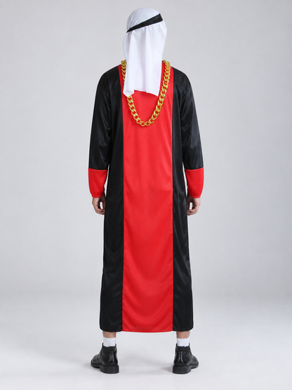 Carnival costume with headpiece, glasses, and chain