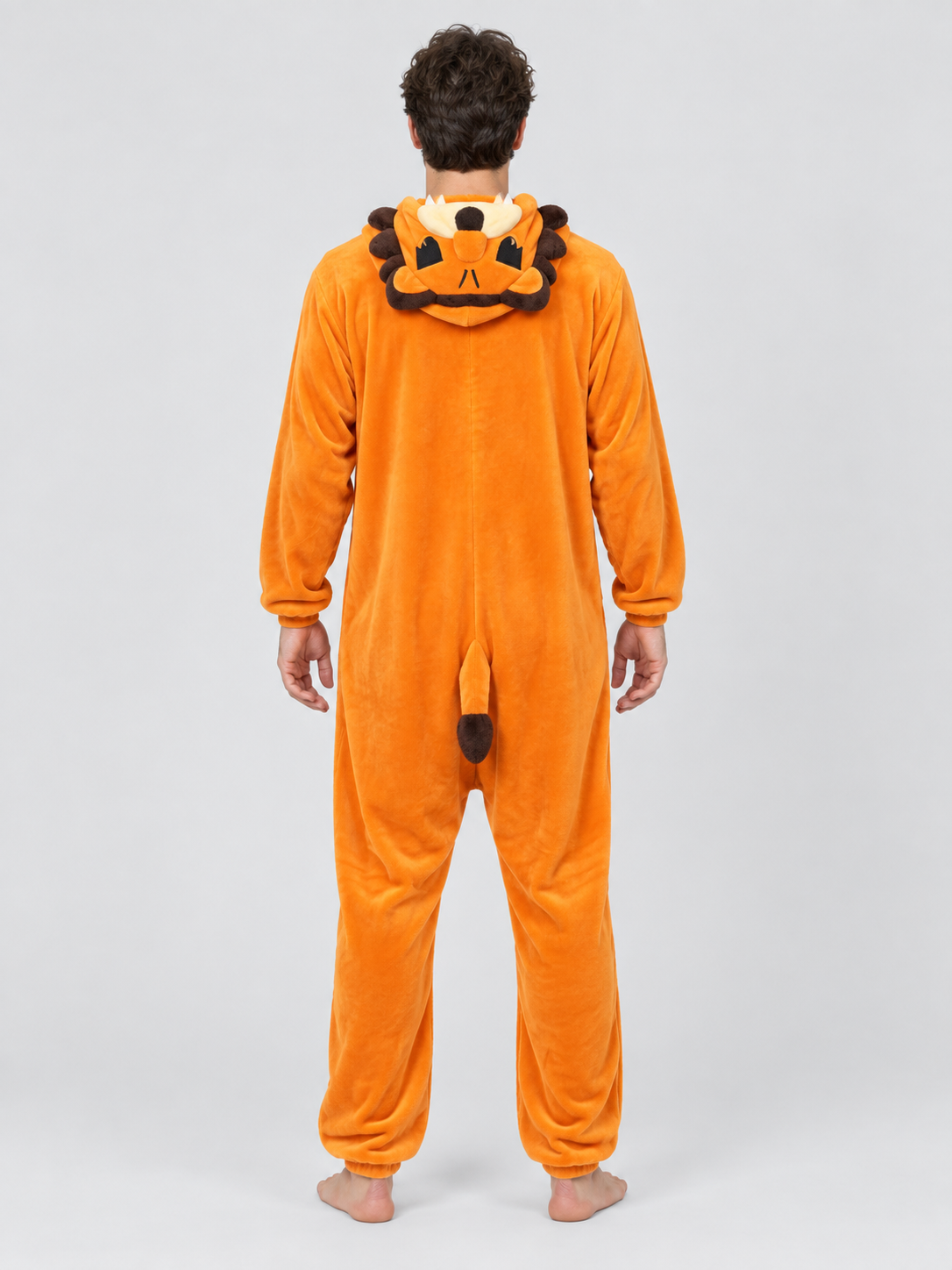 Orange Kigurumi Pajama with Hood, Ears, and Face