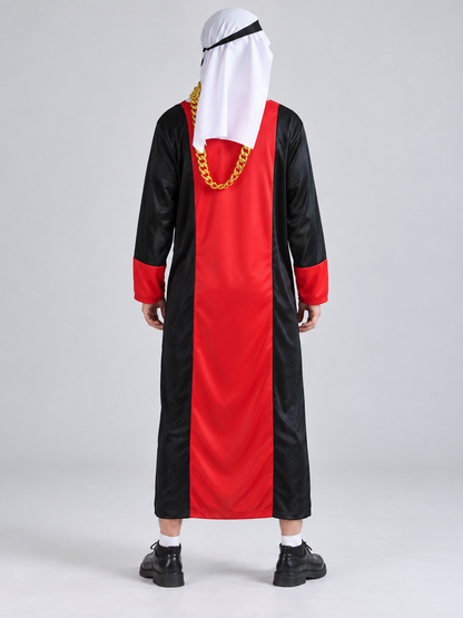 Carnival Costume with White Headpiece and Chain
