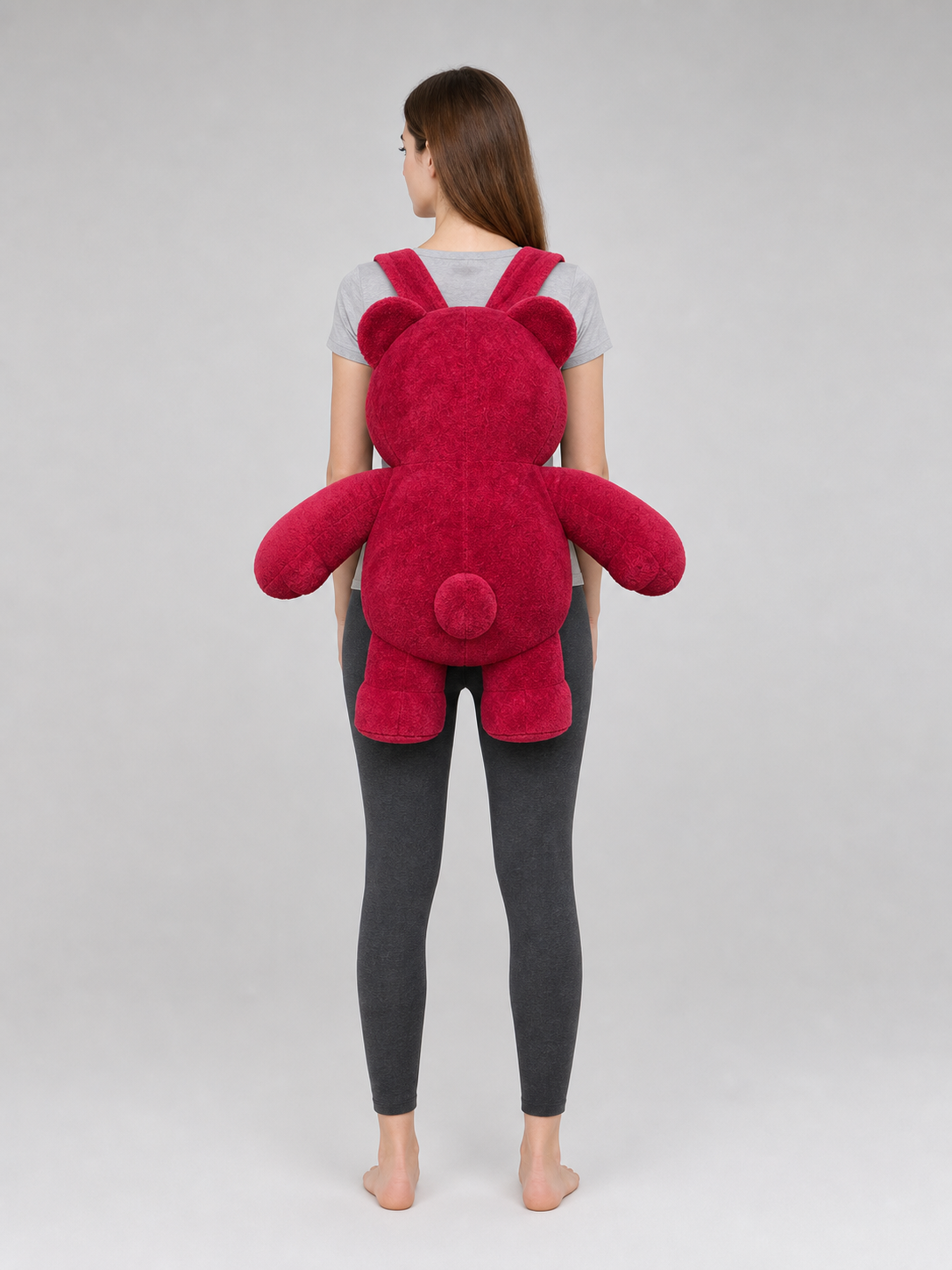 Large Plush Bear Figure for Decor and Photos