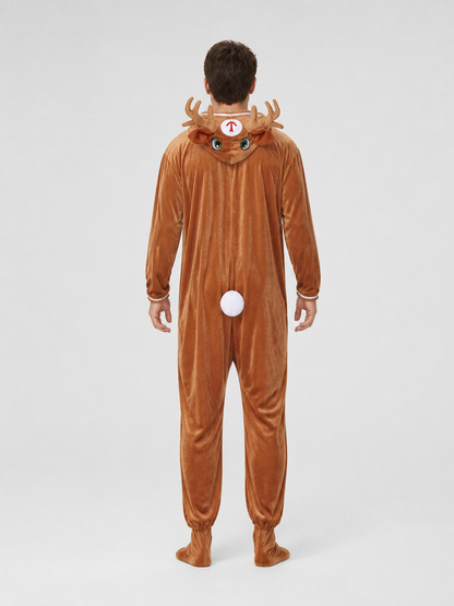 Brown Deer Costume, Cosplay Jumpsuit back view