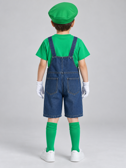 Kids' Costume Set with T-Shirt, Cap, and Mustache