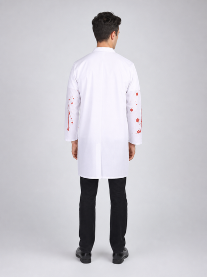 Doctor Costume with White Lab Coat and Prop Syringe