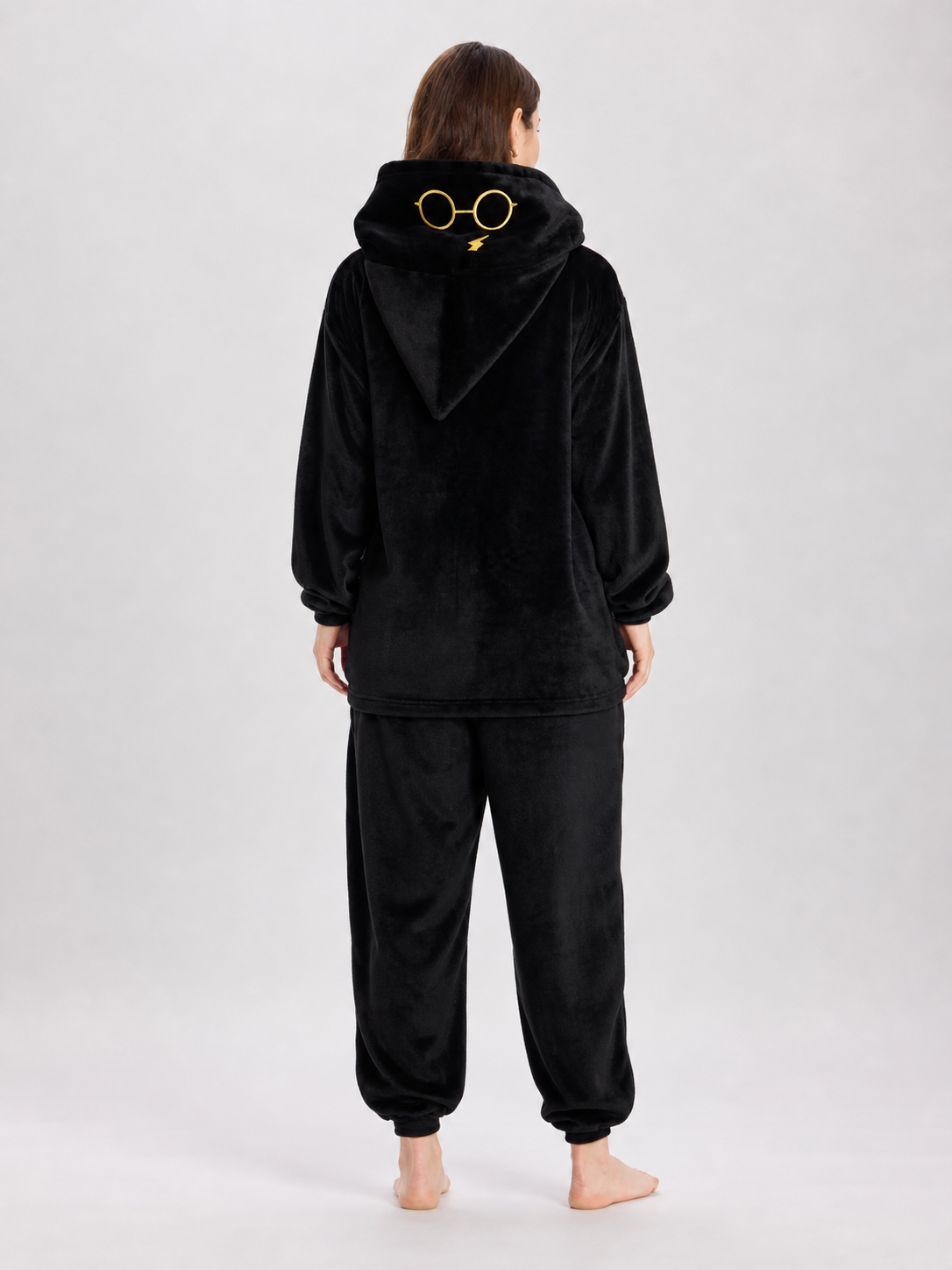 Wizard-Style Hooded Costume Jumpsuit
