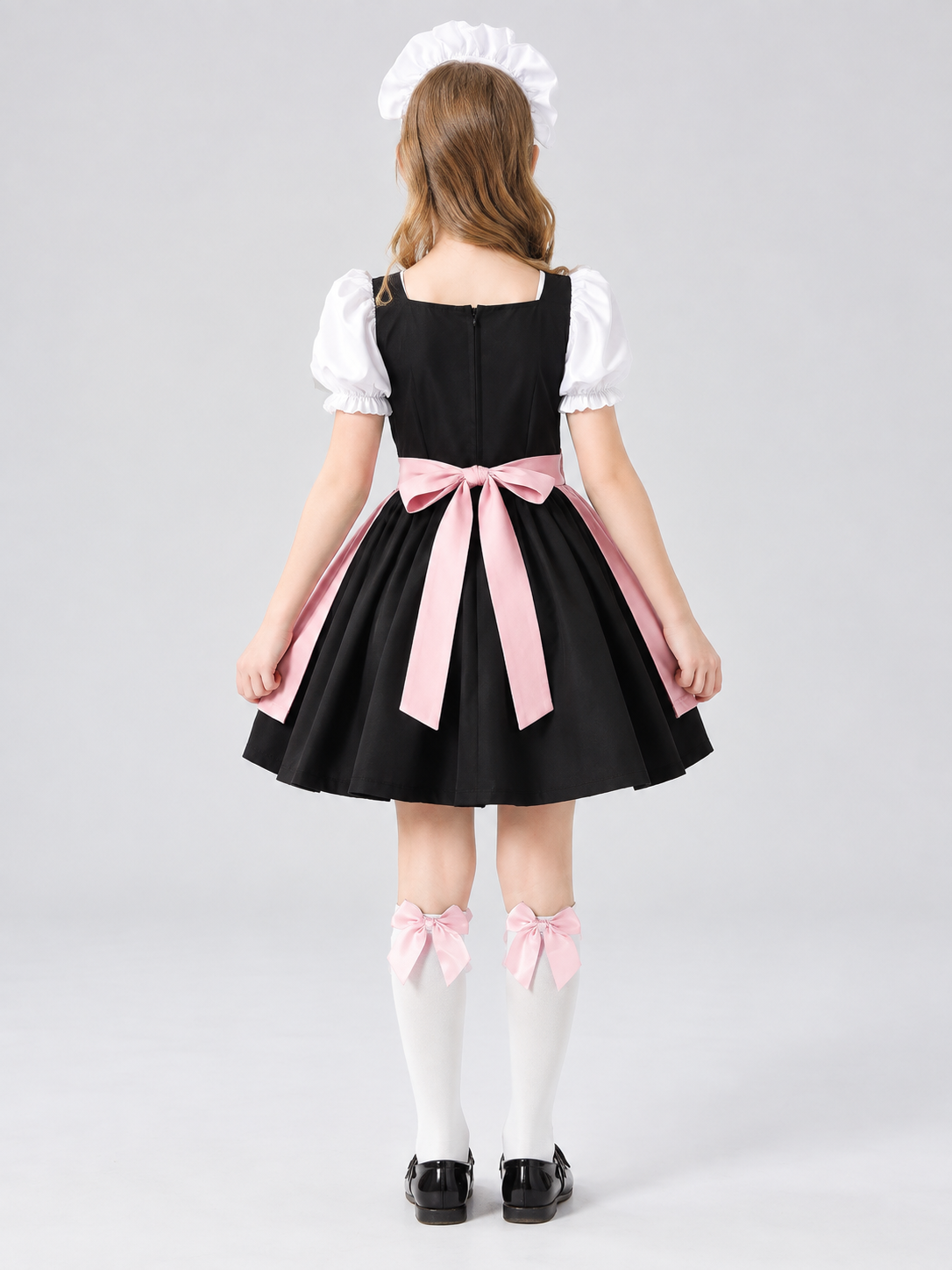 Kids' Dirndl Costume with Pink Apron and Tights