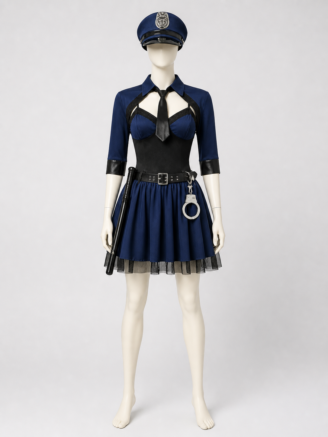Police Costume with Accessories back view