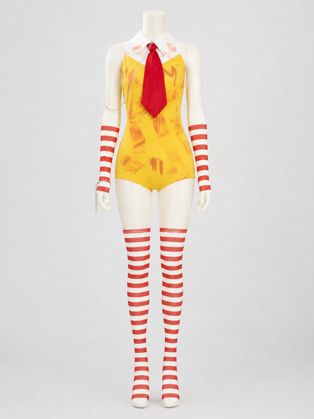 Fast-Food-Style Vampire Costume Jumpsuit back view