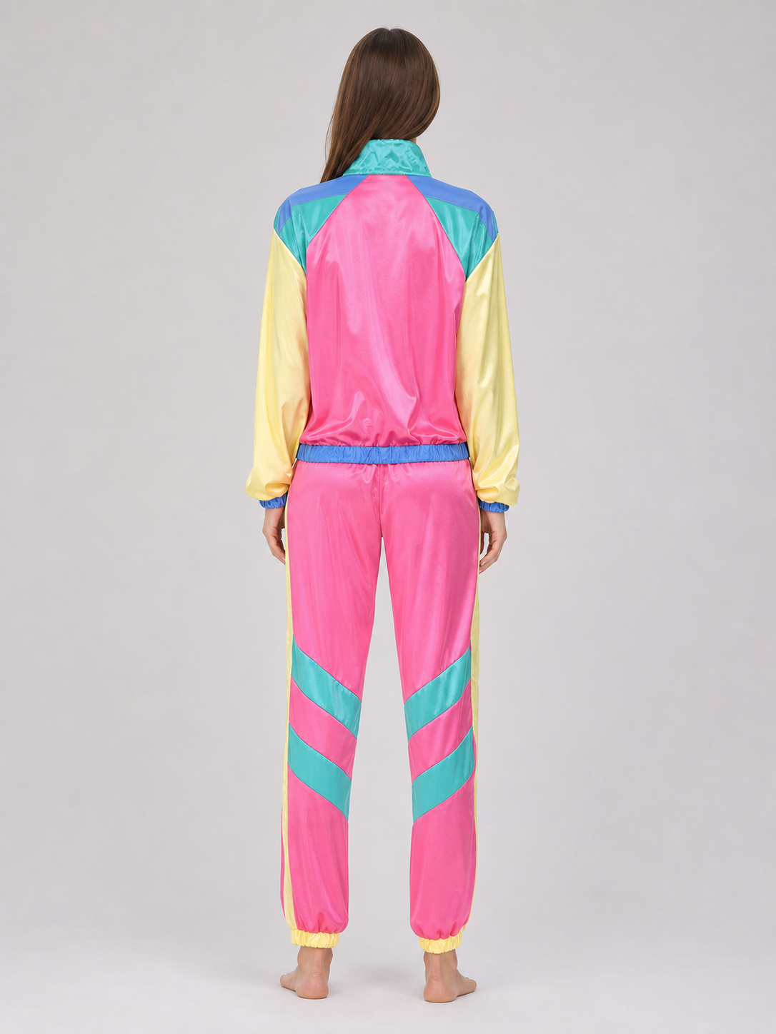 Two-Piece Stage Costume in a Retro Sporty Style back view
