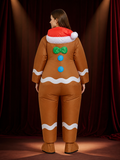 Christmas Santa Claus Inflatable Costume, Party Cosplay Outfit back view