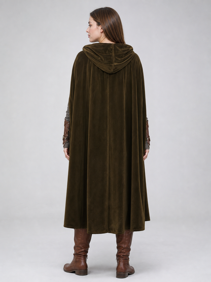 Brown Hooded Costume Cape