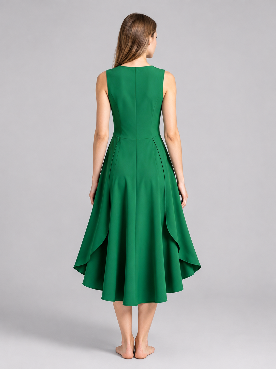 Medieval Off-the-Shoulder Lace-Up Dress back view