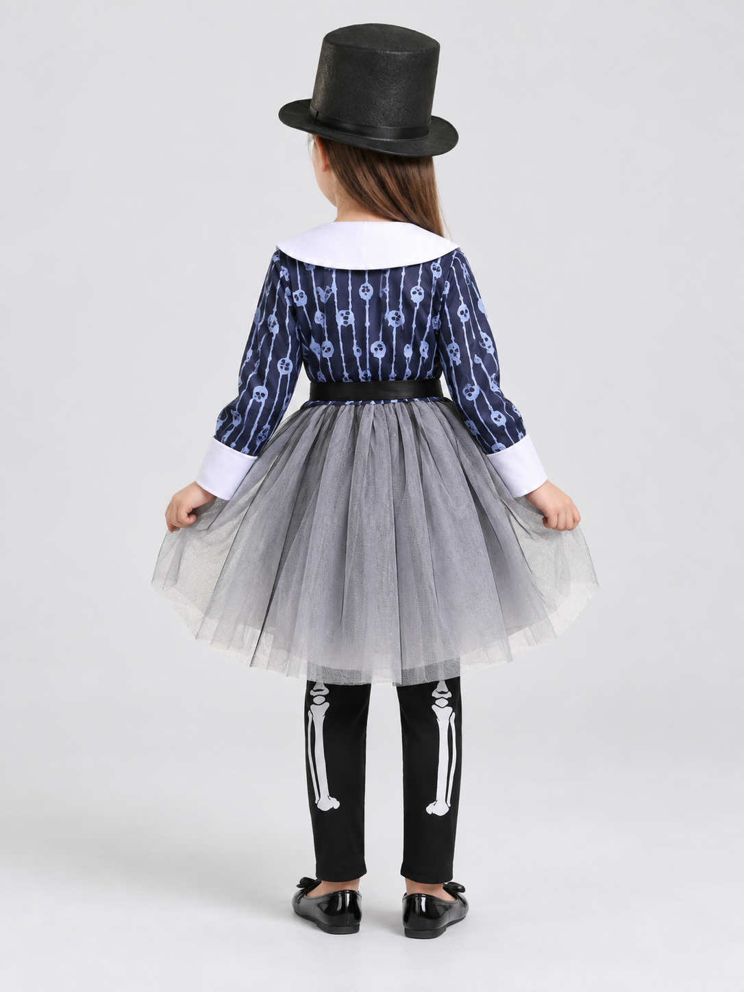 Kids' Skeleton Costume with Top Hat