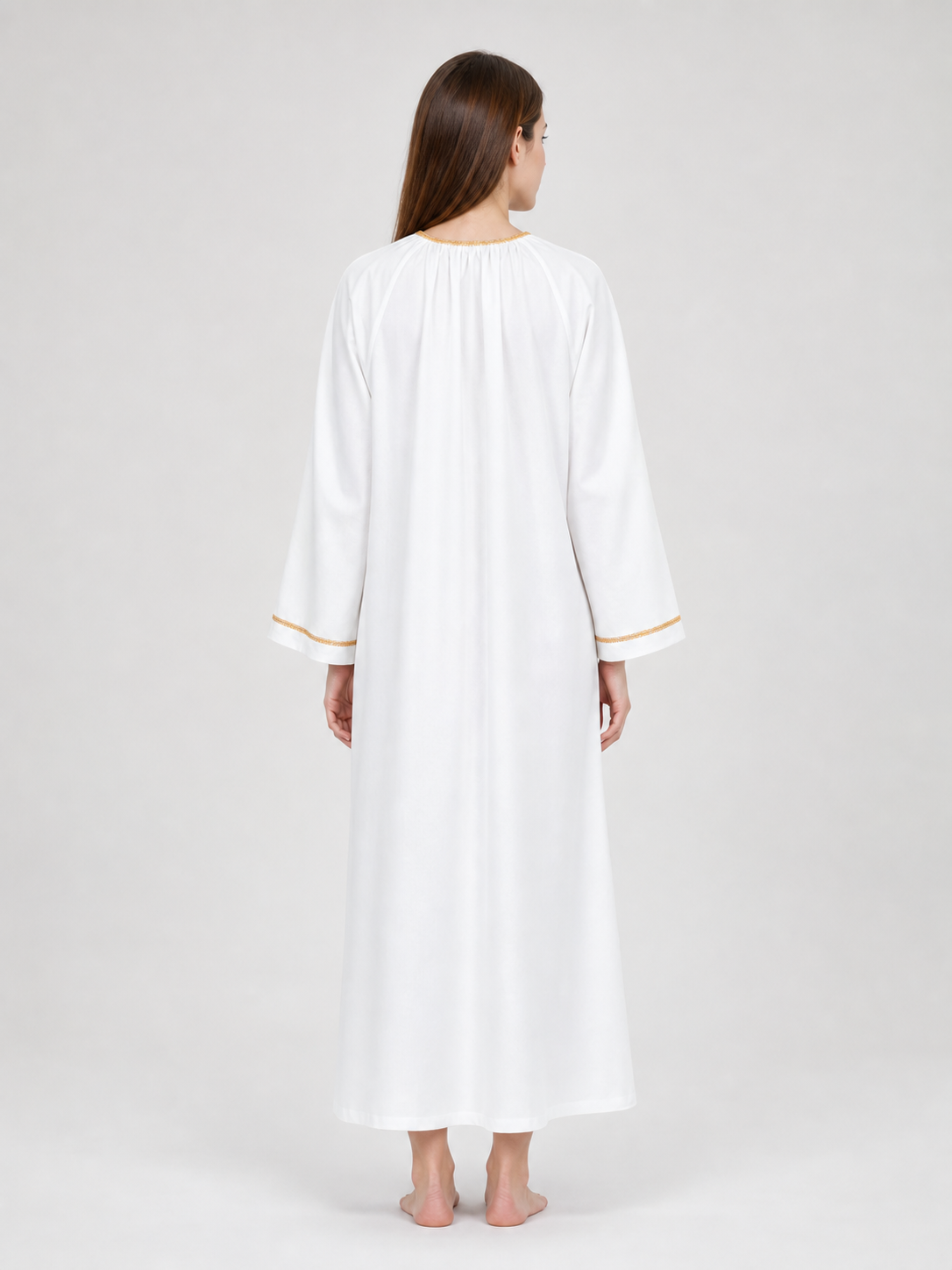 White Cosplay Cloak with Gold Trim