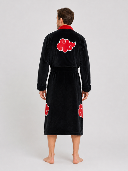 Hooded Cosplay Costume Robe with Clouds back view
