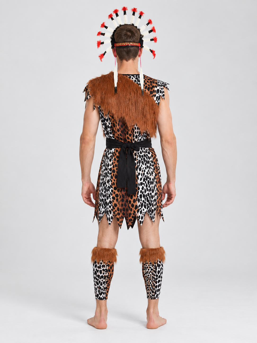 Carnival Savage Costume with Leopard Print and Fringe