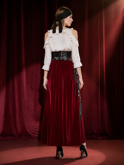 Pirate Costume with Belt for Women, Halloween Costume back view