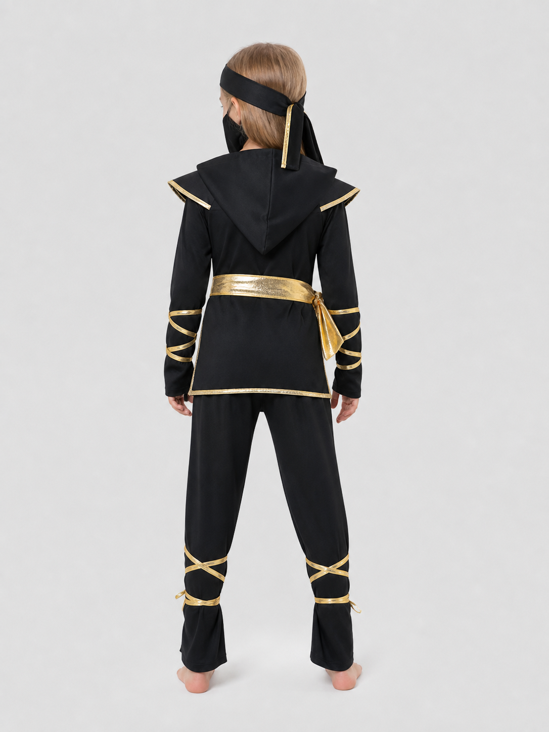 Children’s Naruto Ninja Costume for Cosplay, Set back view