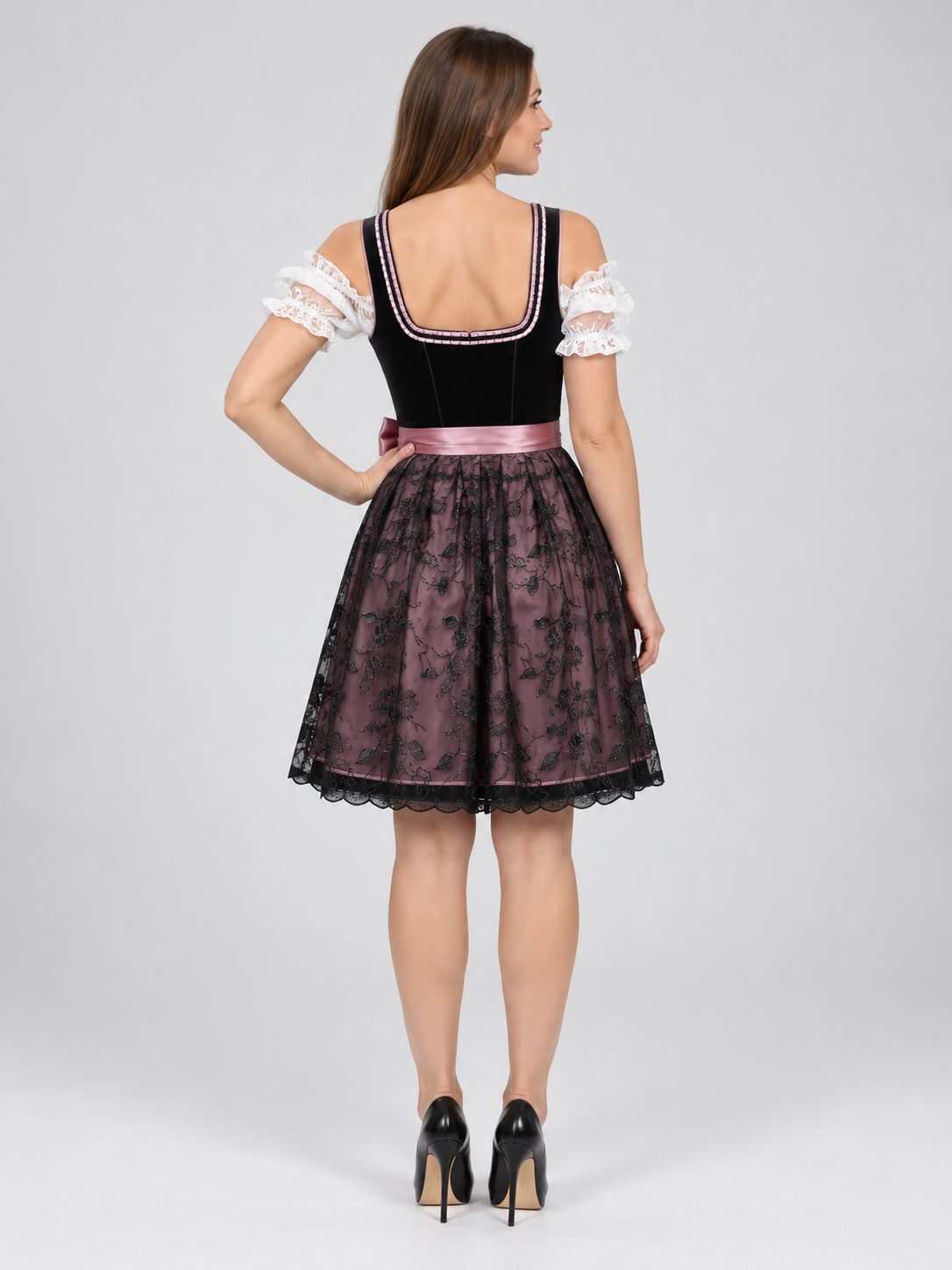 Oktoberfest Costume with Bodice, Skirt, Apron, and Ribbon