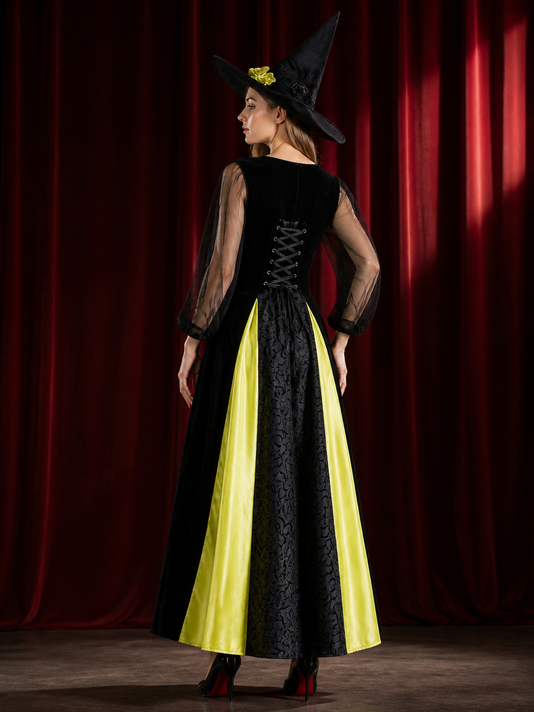 Night Angel Witch Costume for Halloween back view