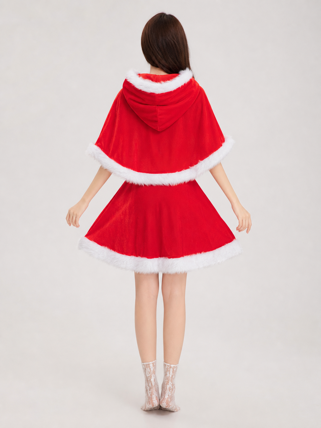 Christmas Costume with Ears and Red Bow