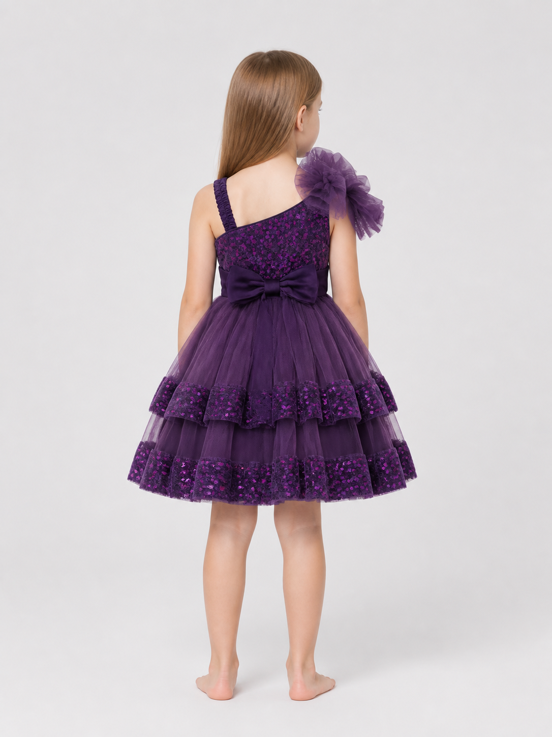 Festive Princess Dress with Sequins and Bows