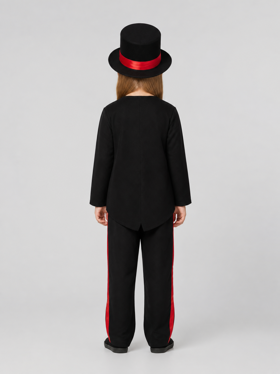 Skeleton Costume with Top Hat and Bow Tie back view