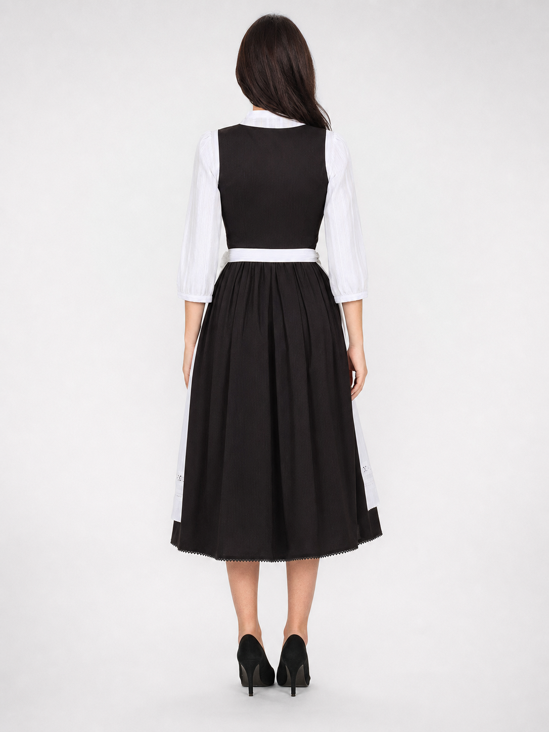 Historical Character Costume with Apron and Lace