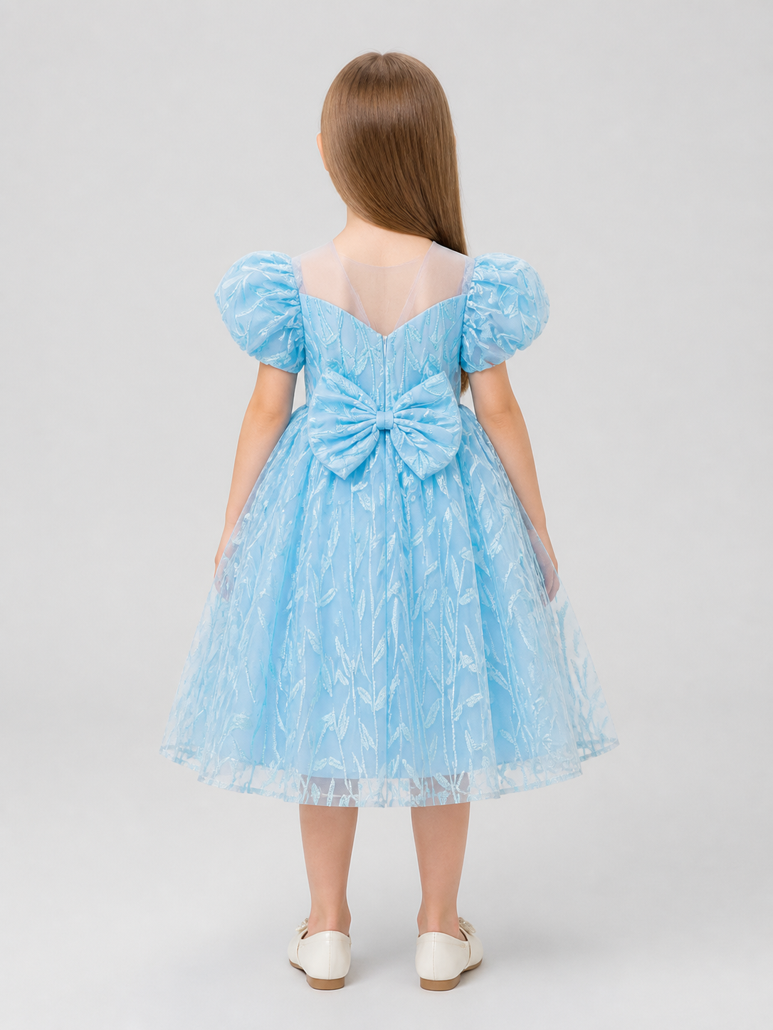 Embroidered Tutu Dress for Birthdays and Performances back view