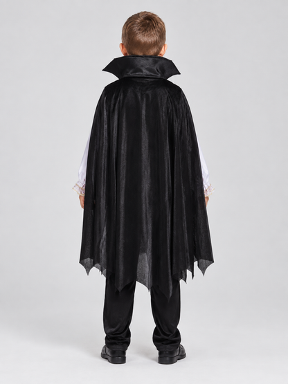 Children’s Vampire Costume with Jabot back view