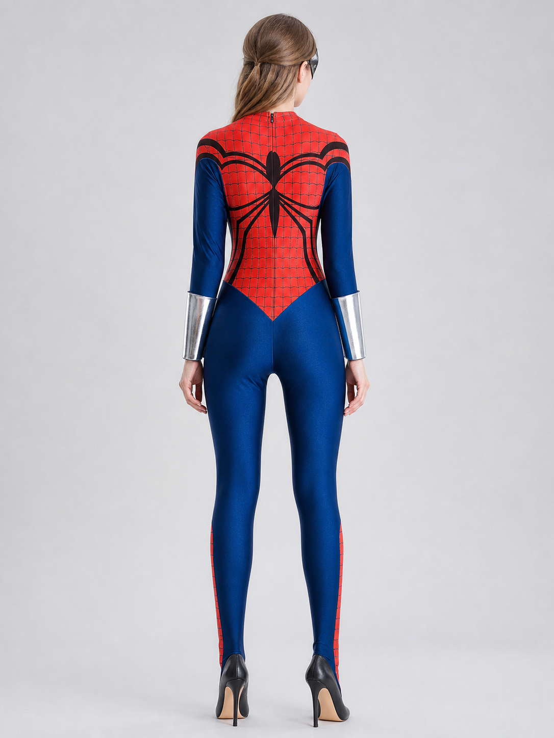 Superhero Costume: Jumpsuit with Mask and Cuffs