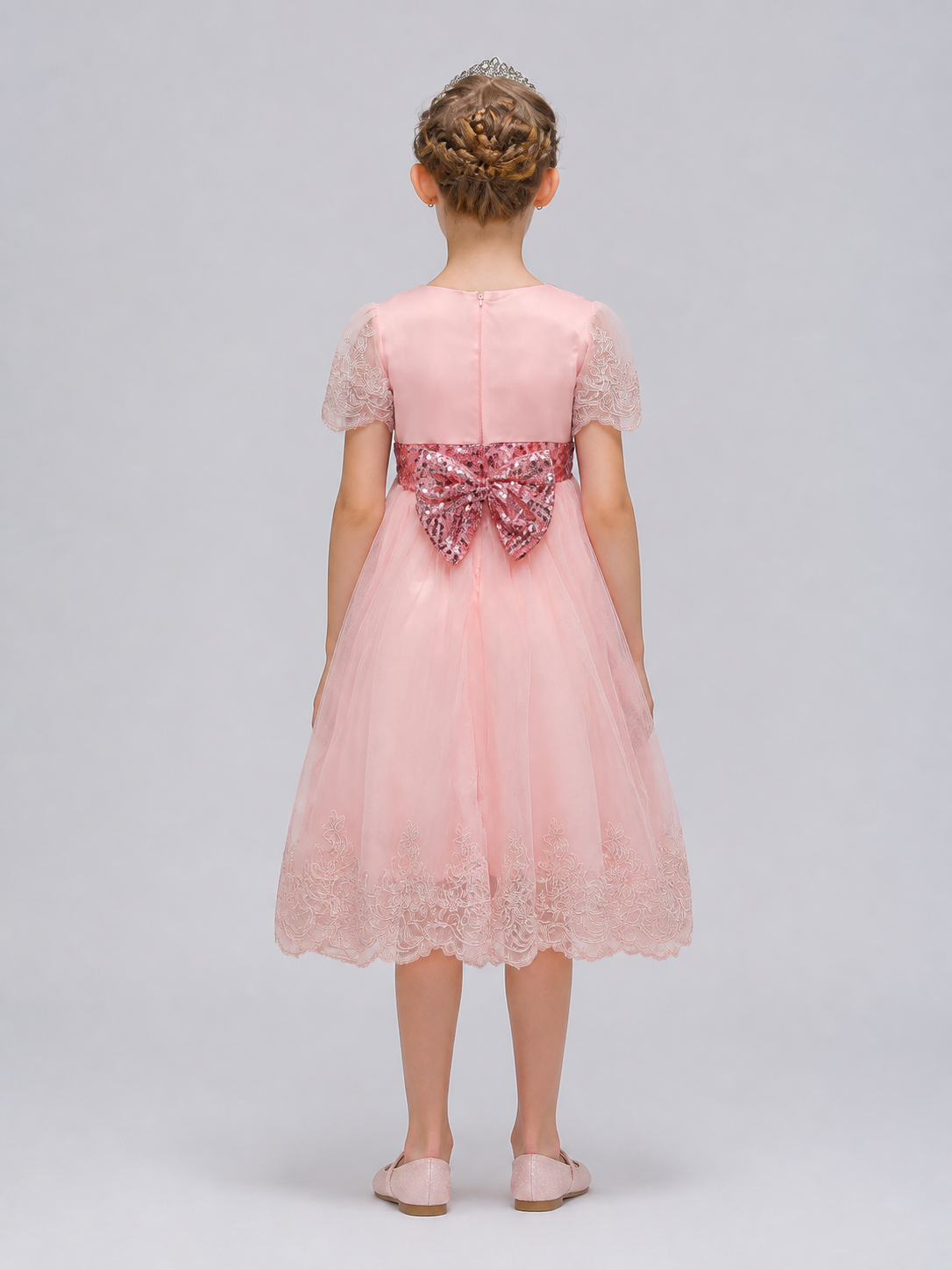 Princess Flower Girl Dress with Full Skirt for Weddings