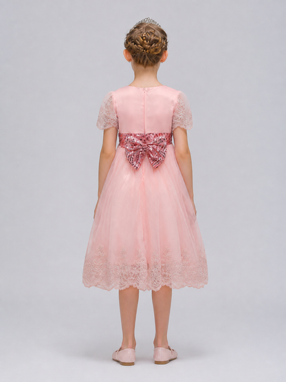 Princess Flower Girl Dress with Full Skirt for Weddings