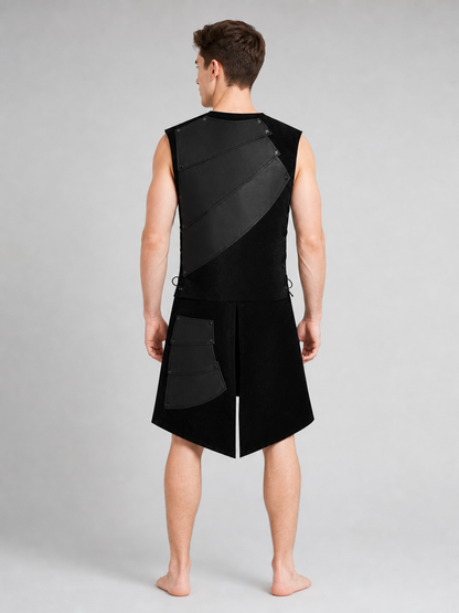 Black Asymmetrical Sleeveless Jumpsuit