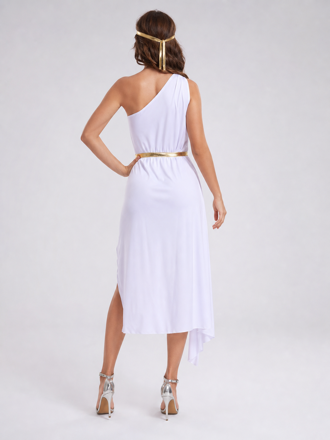 Stage Costume with Asymmetrical Skirt and Decorative Details