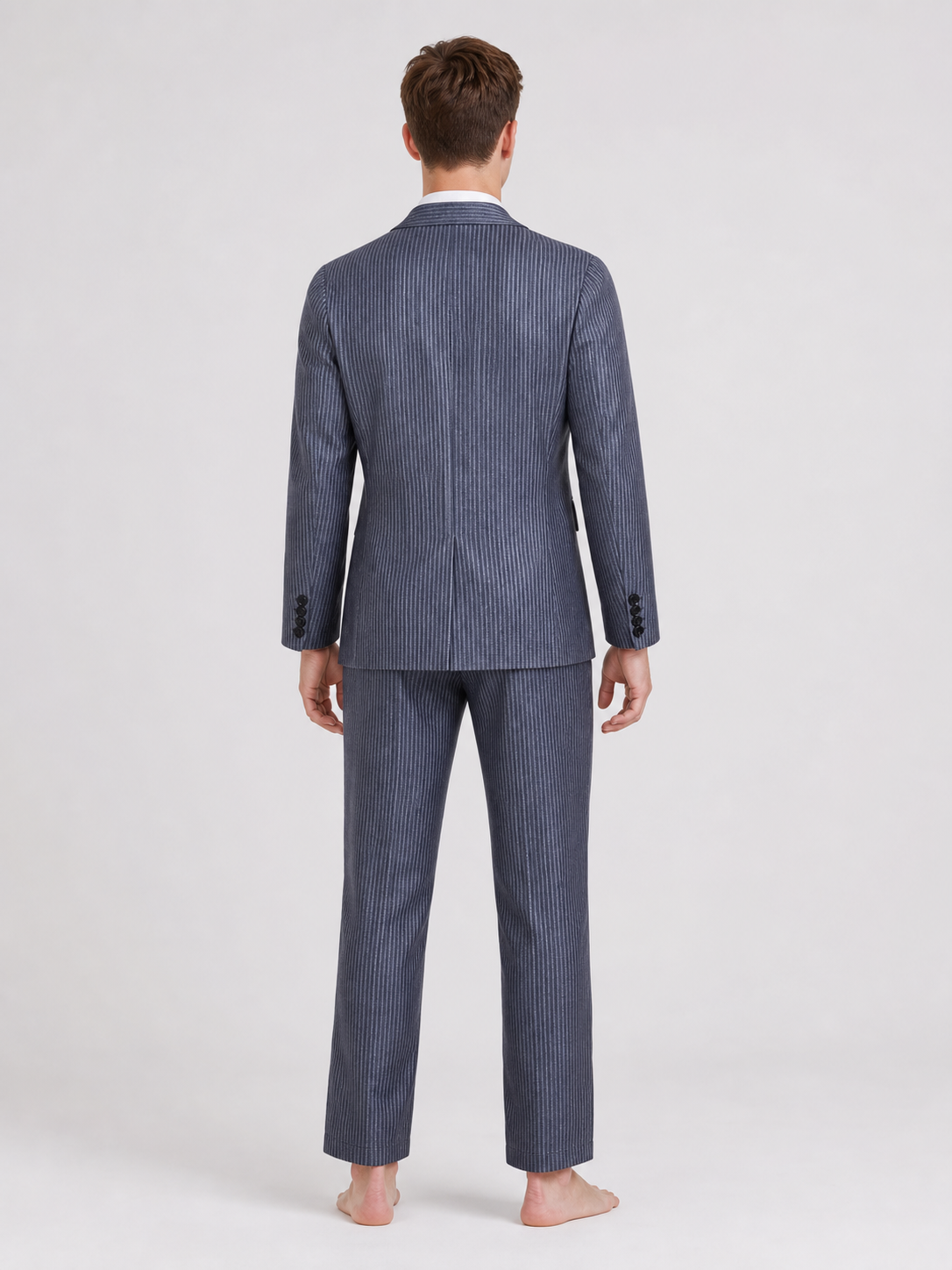 Pinstripe Two-Piece Suit: Blazer and Pants