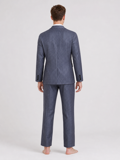 Pinstripe Two-Piece Suit: Blazer and Pants