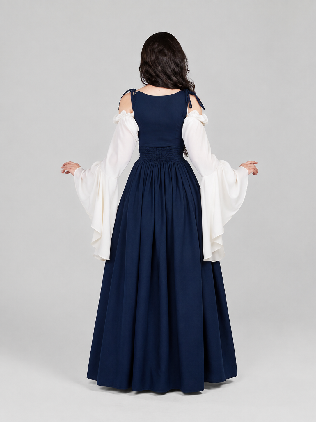 Medieval-Style Costume Dress with Lacing back view