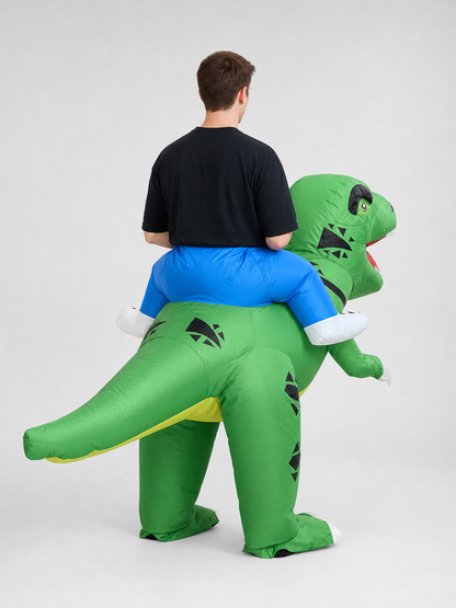 Green Inflatable Dinosaur Costume, One Size