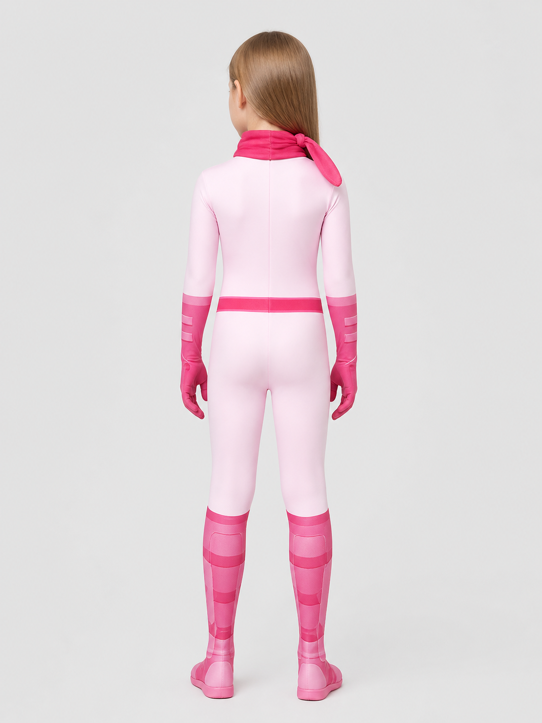 Princess Peach Super Mario Cosplay Costume, Jumpsuit back view